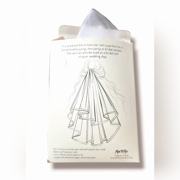 2-tier Veil for Bridal Shower/Bachelorette Party - Picture 3 of 3